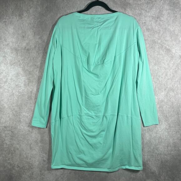 Lululemon Back In Action Mini Dress Womens 4 Green Long Sleeves Boat Neck Active - Picture 5 of 8